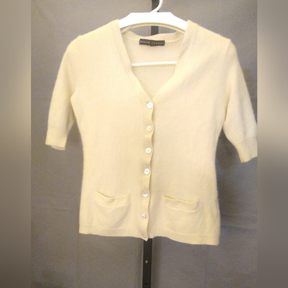 Vintage Ralph Lauren Black Label Cashmere Cardigan Sweater Button Up